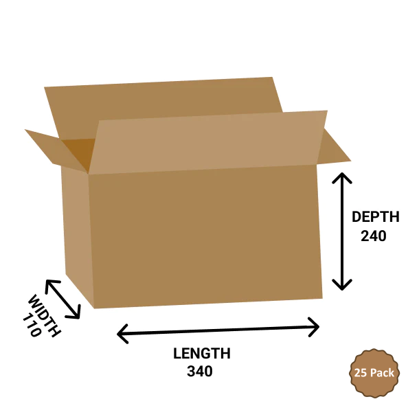 Rectangular Box 340x110x240mm 8.97L (25 Boxes) 3B-821 DISCONTINUED