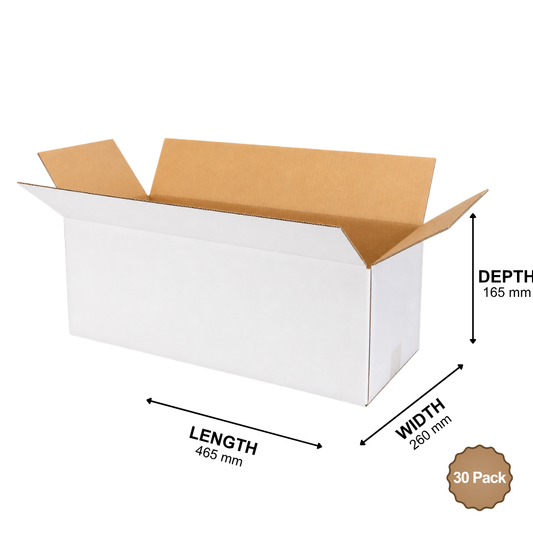 Rectangular Box White 465x210x165 16.1L (30 Boxes) 5B-161W