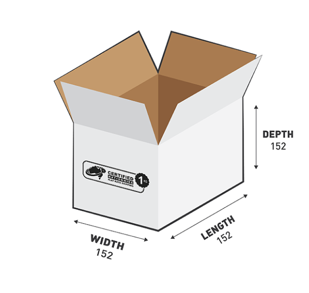 White Square Cube Box 152x152x152mm 3.54L (25 Boxes) 1B-354W