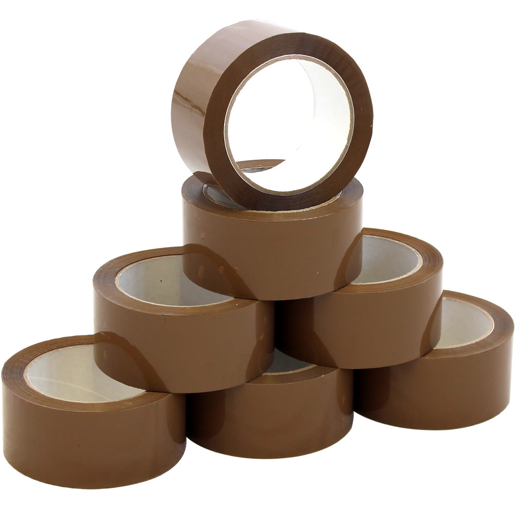 Packing Tape 48mm x 75m Brown 6 Pack